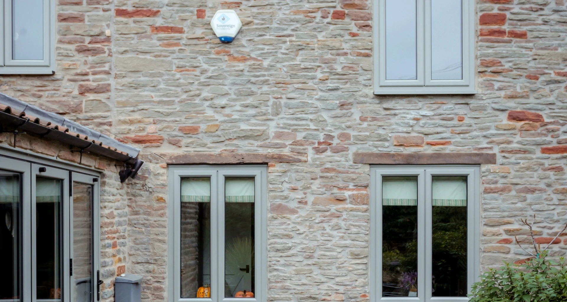 Aluminium glazing in a renovated stone cottage in Fishponds, Bristol