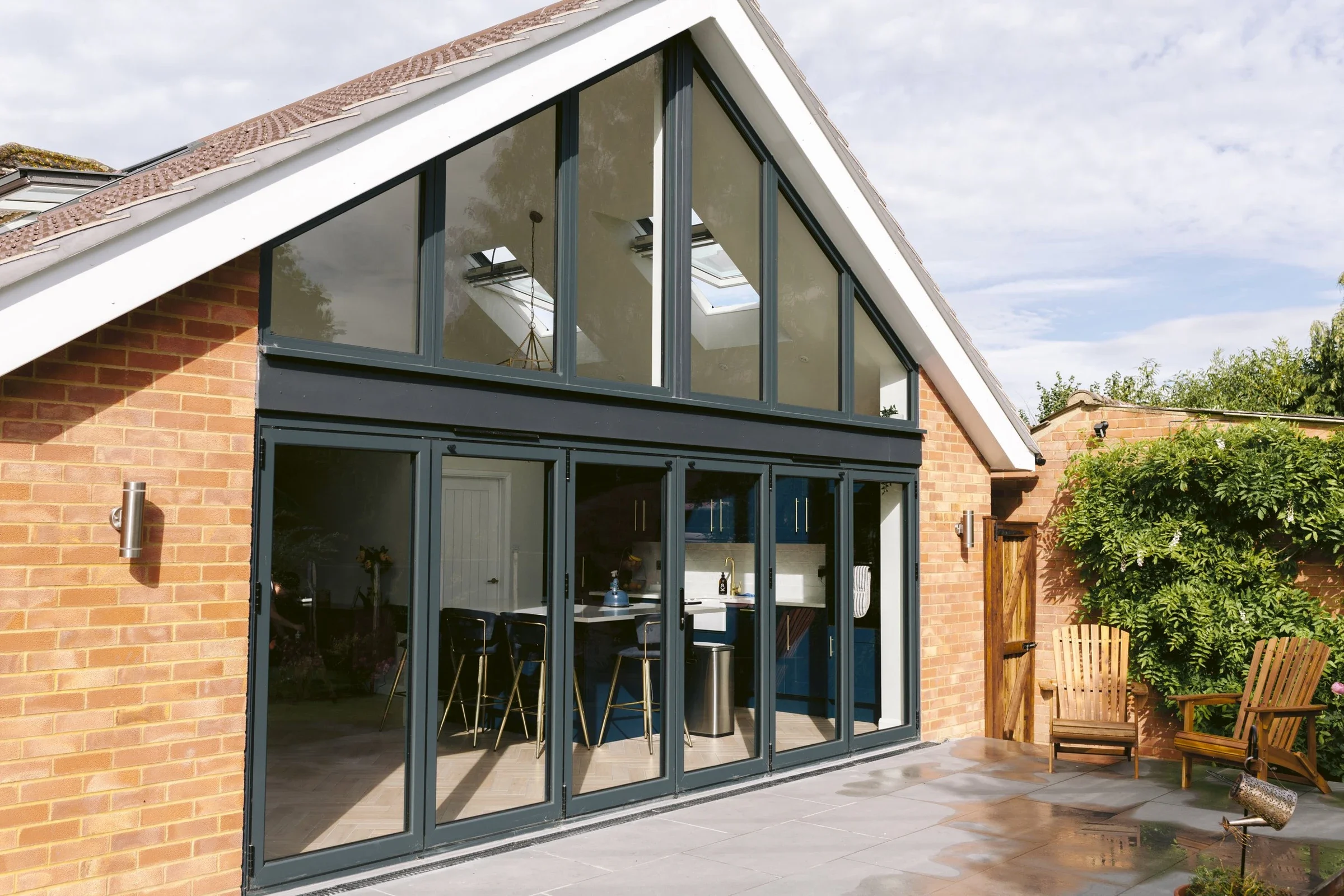 Aluminium Bi-Folding Doors with Gable End