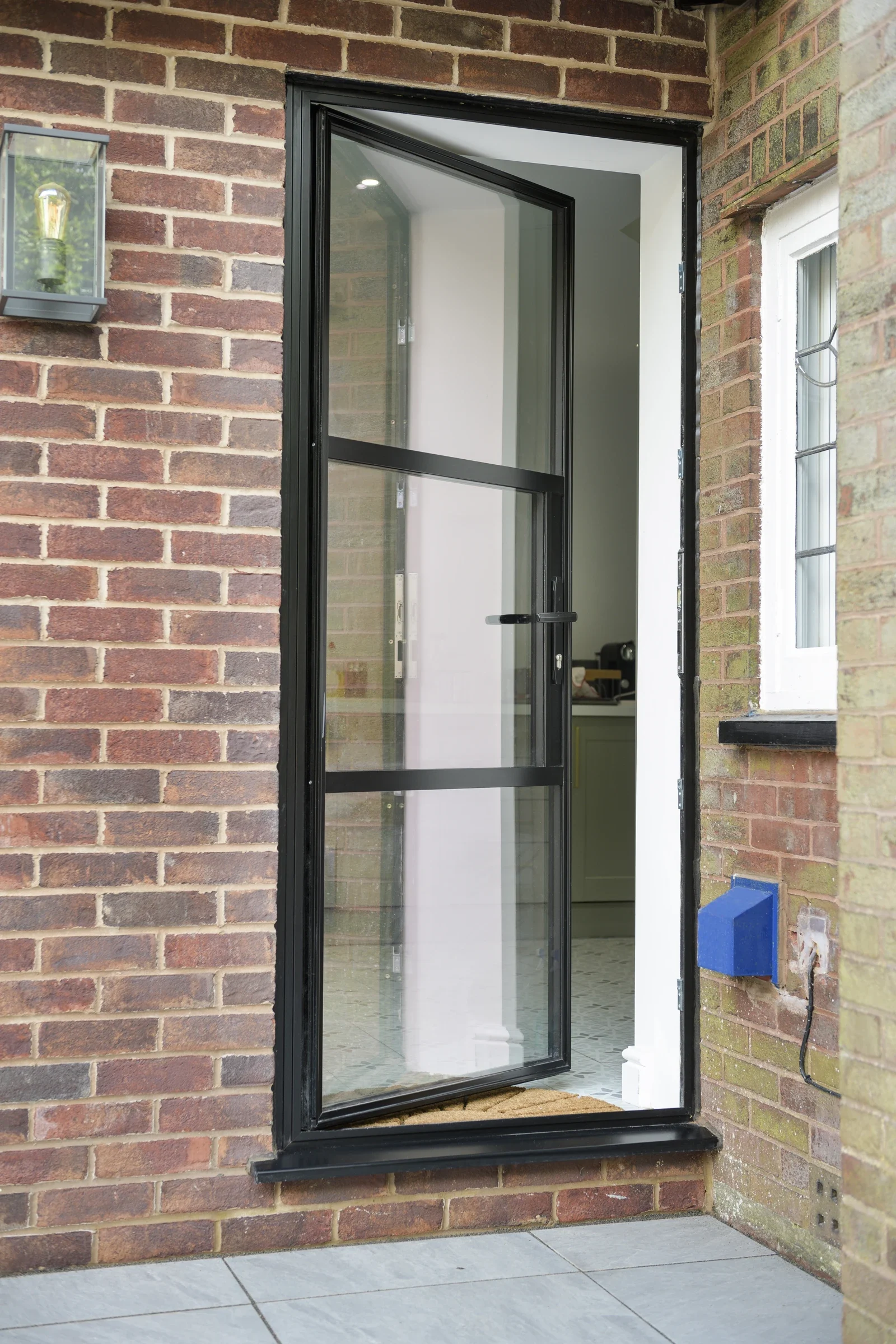 Installed external heritage aluminium single door